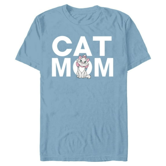 Disney The Aristocats Marie Cat Mom - Short Sleeve Blended T-Shirt for Adults - Customized-Ocean Blue