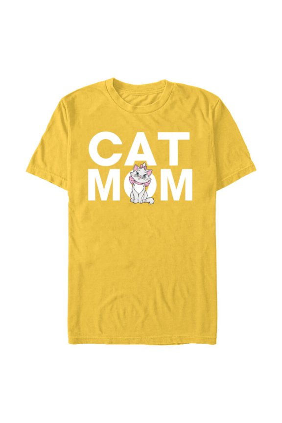 The Aristocats Marie Cat Mom - Short Sleeve Blended T-Shirt for Adults - Customized-Yellow