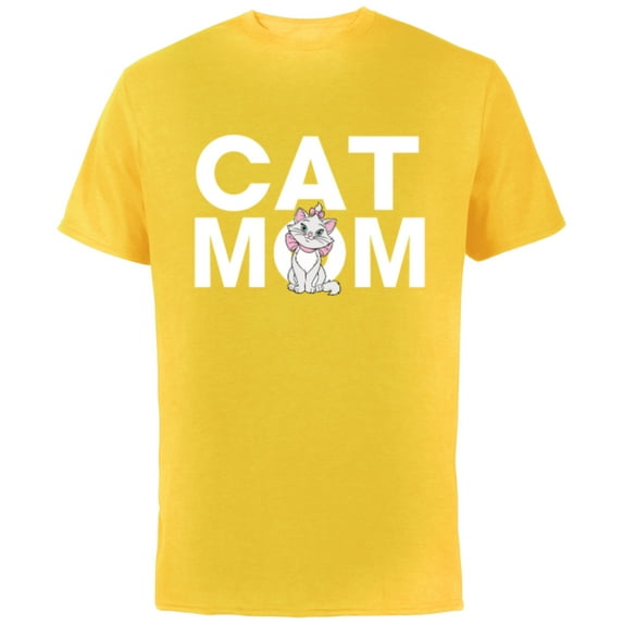 Disney The Aristocats Marie Cat Mom - Short Sleeve Cotton T-Shirt for Adults - Customized-Yellow
