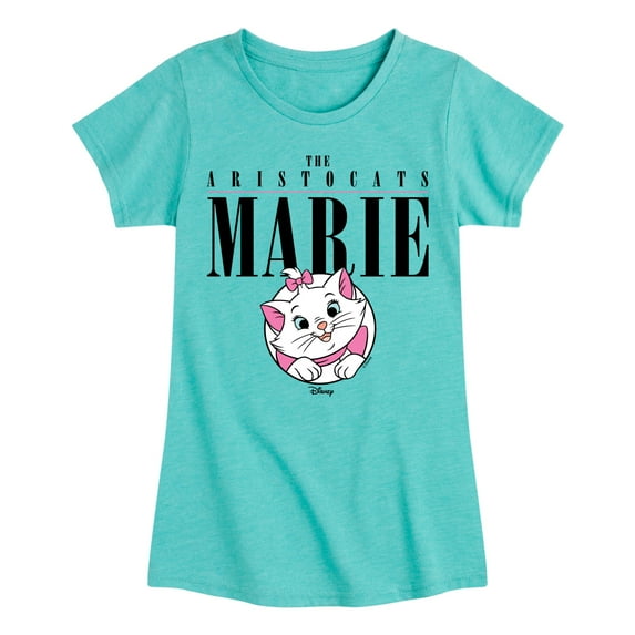 Disney - The Aristocats - Marie Collegiate - Girls Fitted Short Sleeve Graphic T-Shirt