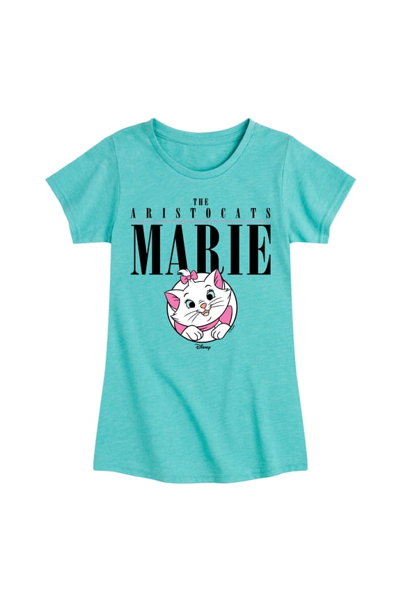 - The Aristocats - Marie Collegiate - Girls Fitted Short Sleeve Graphic T-Shirt