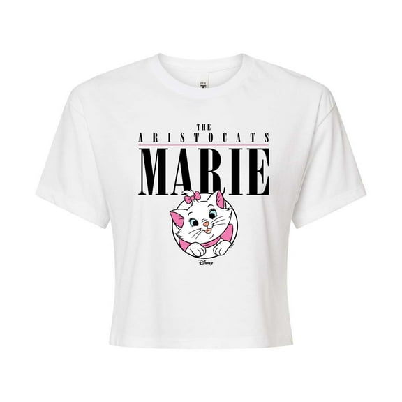 Disney - The Aristocats - Marie Collegiate - Junior's Cropped Graphic T-Shirt