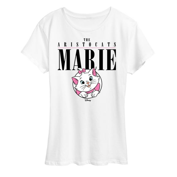 Disney - The Aristocats - Marie Collegiate - Women's Short Sleeve Graphic T-Shirt