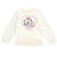 thumbnail image 1 of Disney The Aristocats Marie Fleece Pullover Sweatshirt with Faux Fur Sleeves Toddler to Big Kid, 1 of 5