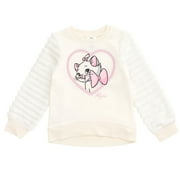 Disney The Aristocats Marie Fleece Pullover Sweatshirt with Faux Fur Sleeves Toddler to Big Kid