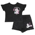 thumbnail image 1 of Disney The Aristocats Big Girls' Short Sleeve Graphic T-Shirt and French Terry Shorts Set Dark Grey Optic Wash Marie, 1 of 4