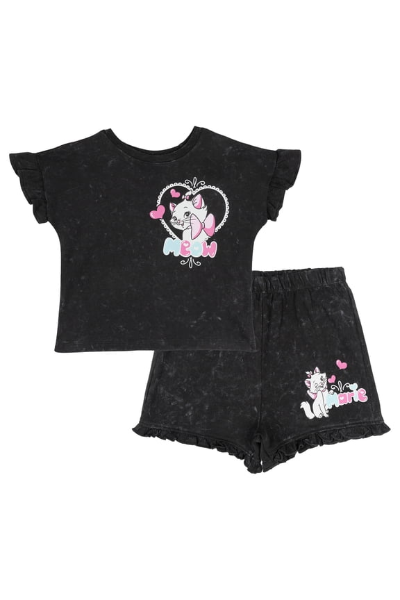 The Aristocats Marie French Terry T-Shirt and Shorts Outfit Set Toddler to Big Kid