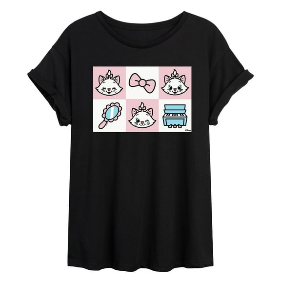 Disney - The Aristocats - Marie Grid - Women's Oversized Graphic T-Shirt