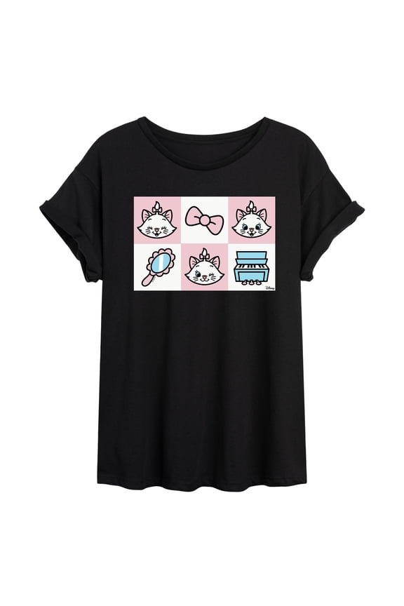 - The Aristocats - Marie Grid - Women's Oversized Graphic T-Shirt