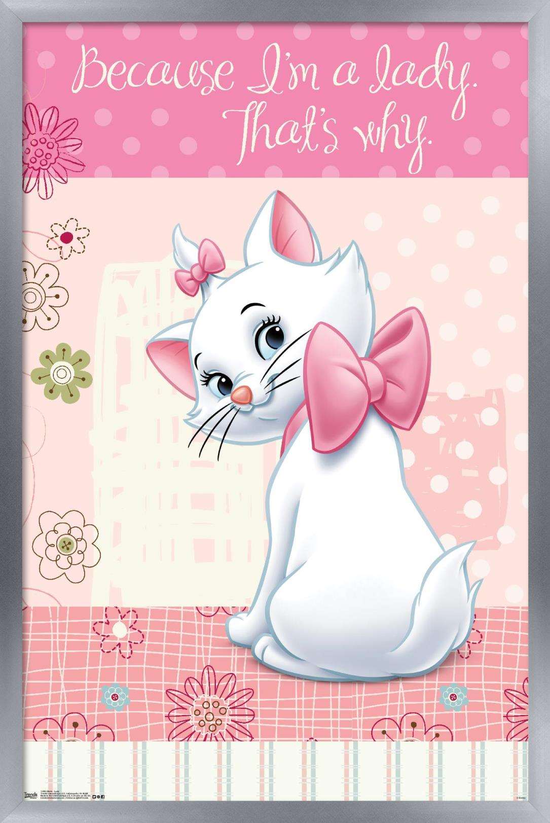 Disney The Aristocats - Marie - I'm A Lady Wall Poster, 14.725" x 22.375", Framed