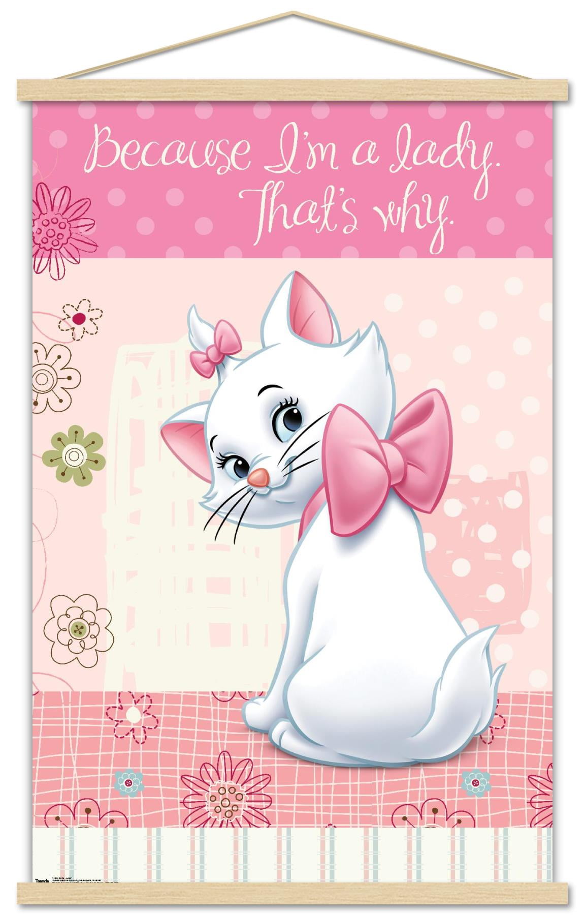 Disney The Aristocats - Marie - I'm A Lady Wall Poster with Wooden Magnetic Frame, 22.375" x 34"