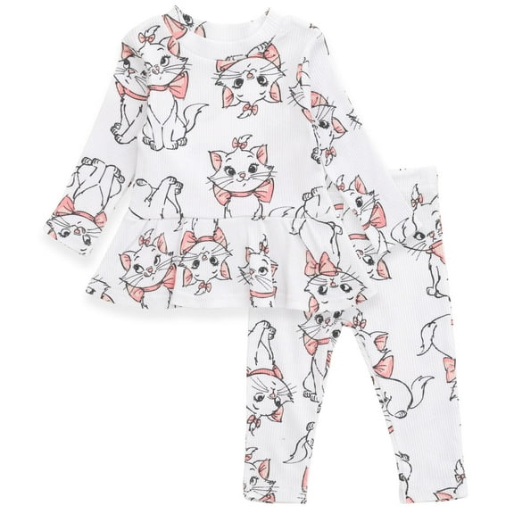 Disney The Aristocats Marie Peplum T-Shirt and Pants Newborn to Little Kid