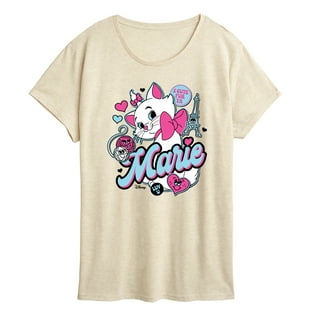 ★WAIKEI★ Aristocat Marie Banpal T-shirt Melange White YKBE Marie Aristocats Merchandise