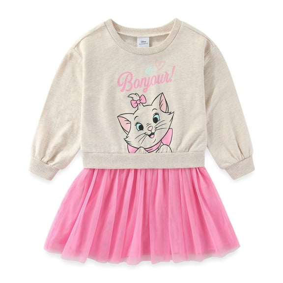 Disney The Aristocats Marie the Cat Long Sleeve Tulle Dress (Girls), Sizes 4-14