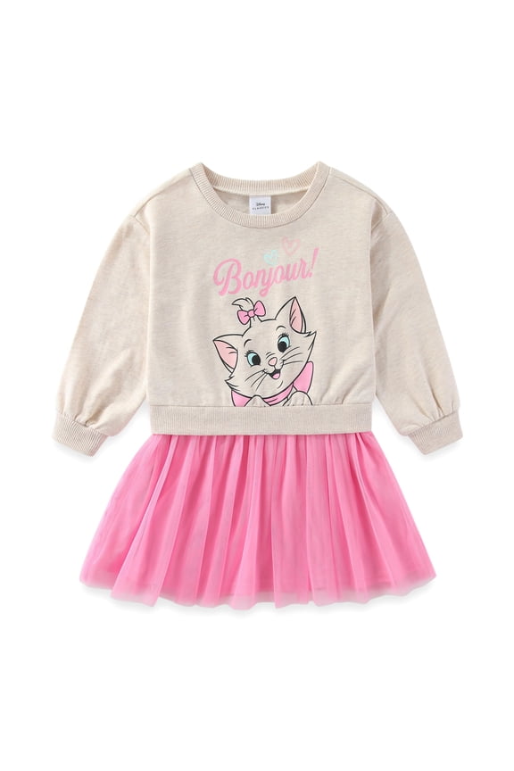 The Aristocats Marie the Cat Long Sleeve Tulle Dress (Girls), Sizes 4-14