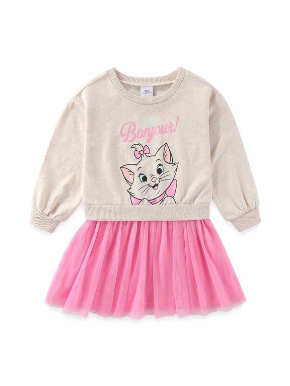 The Aristocats Marie the Cat Long Sleeve Tulle Dress (Girls), Sizes 4-14