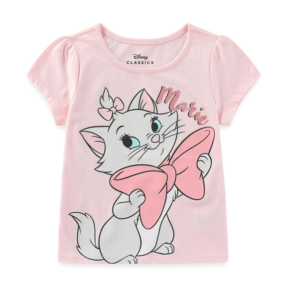 Disney The Aristocats Marie the Cat Short Sleeve T-Shirt (Girls), Sizes 4-10