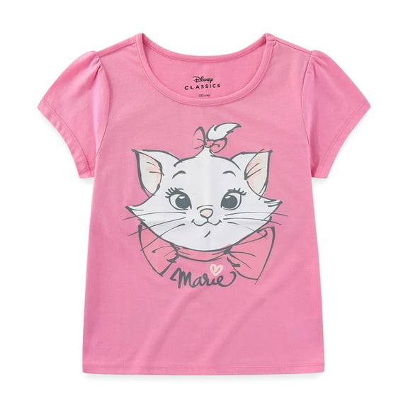 Disney The Aristocats Marie the Cat Short Sleeve T-Shirt (Girls), Sizes 7-12
