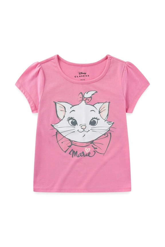 The Aristocats Marie the Cat Short Sleeve T-Shirt (Girls), Sizes 7-12