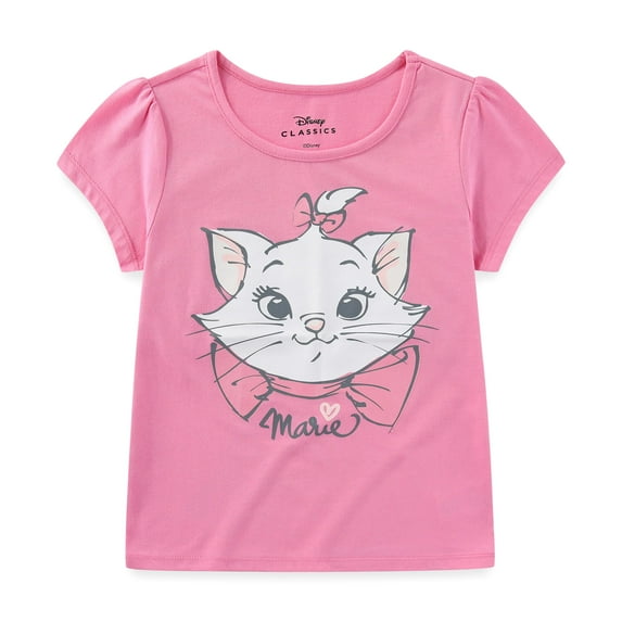 Disney The Aristocats Marie the Cat Short Sleeve T-Shirt (Girls), Sizes 7-12