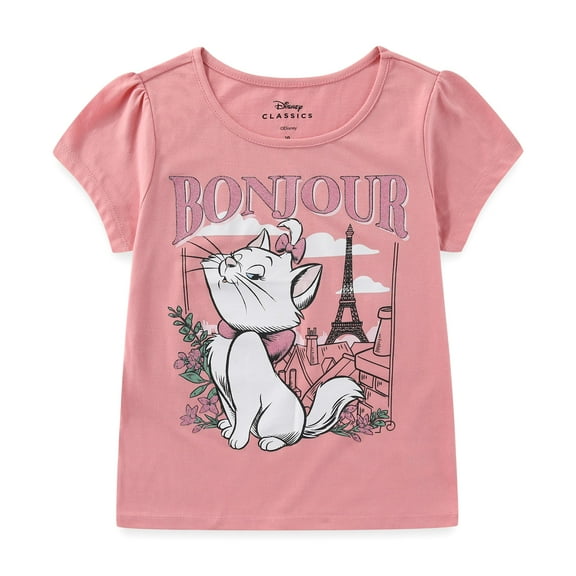 Disney The Aristocats Marie the Cat Short Sleeve T-Shirt (Girls), Sizes 7-12