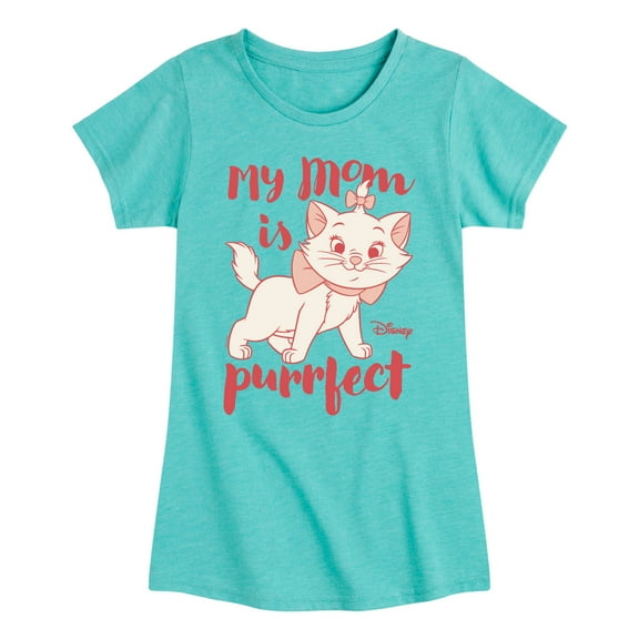 Disney - The Aristocats - Mom Purrfect - Girls Fitted Short Sleeve Graphic T-Shirt