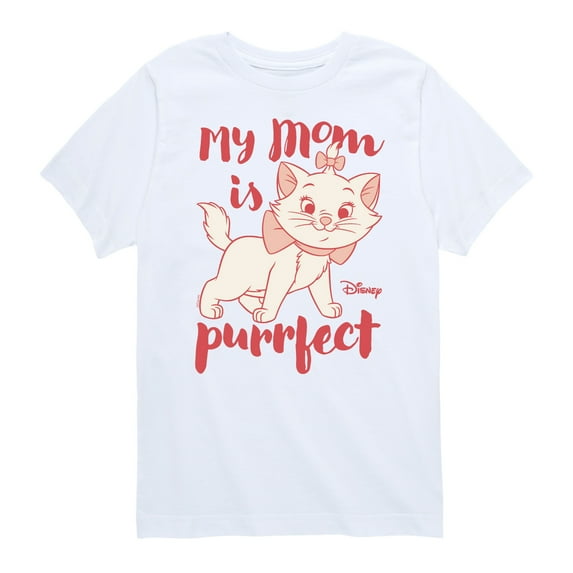 Disney - The Aristocats - Mom Purrfect - Youth And Toddler Short Sleeve Graphic T-Shirt