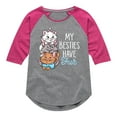 thumbnail image 1 of Disney - The Aristocats - My Besties Have Fur - Toddler & Youth Girls Raglan Graphic T-Shirt, 1 of 5