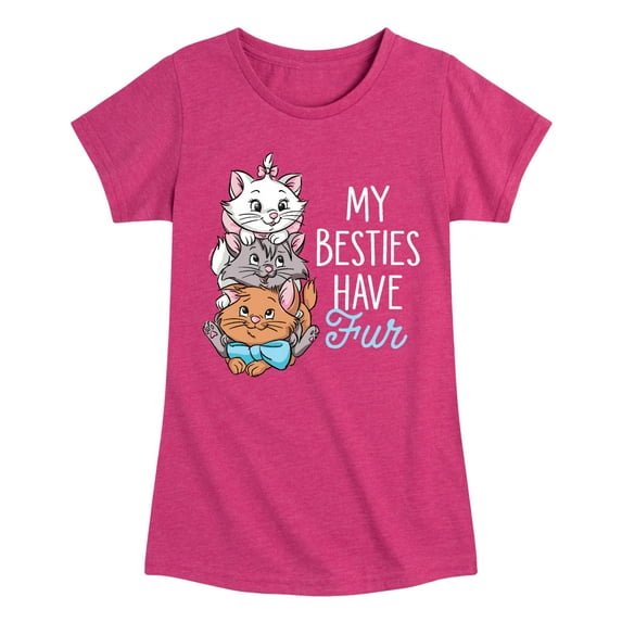 Disney - The Aristocats - My Besties Have Fur - Toddler & Youth Girls Short Sleeve Graphic T-Shirt
