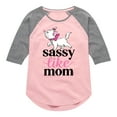 thumbnail image 1 of Disney - The Aristocats - Sassy like Mom - Toddler & Youth Girls Raglan Graphic T-Shirt, 1 of 4