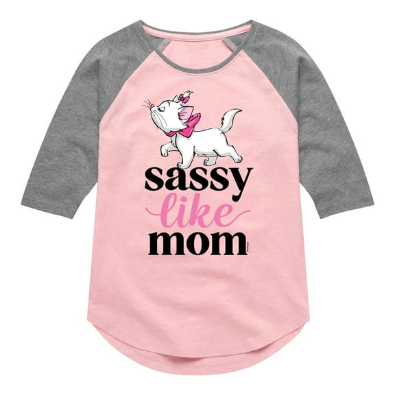 Disney - The Aristocats - Sassy like Mom - Toddler & Youth Girls Raglan Graphic T-Shirt