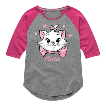 Disney - The Aristocats - Simply Marie - Toddler & Youth Girls Raglan Graphic T-Shirt