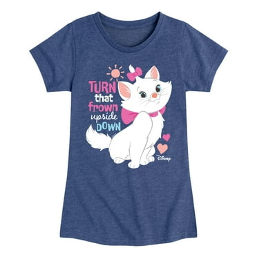 Disney - The Aristocats - Turn That Frown Upside Down - Girls Fitted Short Sleeve Graphic T-Shirt