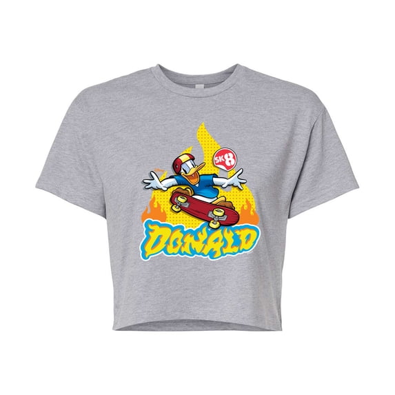 Disney - The Donald - Juniors Cropped Cotton Blend T-Shirt