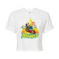 thumbnail image 1 of Disney - The Donald  - Juniors Cropped Cotton Blend T-Shirt, 1 of 5