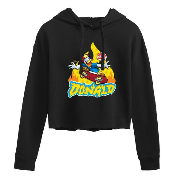 Disney - The Donald  - Juniors Cropped Pullover Hoodie