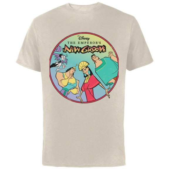 Disney The Emperor's New Groove Characters T-Shirt - Short Sleeve Cotton T-Shirt for Adults - Customized-Natural