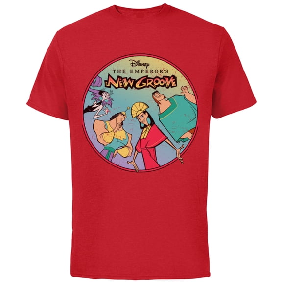 Disney The Emperor's New Groove Characters T-Shirt - Short Sleeve Cotton T-Shirt for Adults - Customized-Red