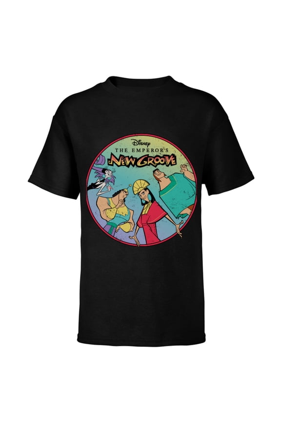 The Emperor's New Groove Characters T-Shirt - Short Sleeve T-Shirt for Kids - Customized-Black