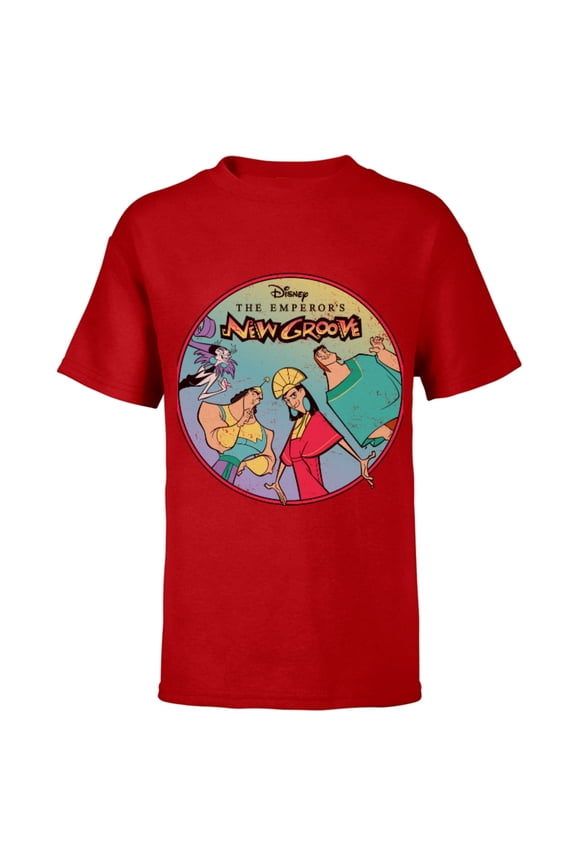 The Emperor's New Groove Characters T-Shirt - Short Sleeve T-Shirt for Kids - Customized-Red