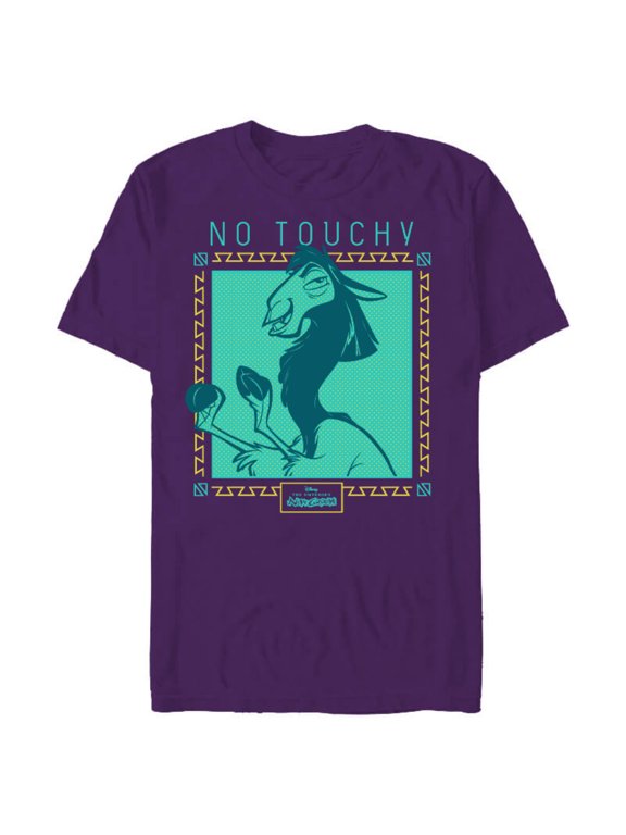The Emperor's New Groove Llama No Touchy T-Shirt- Short Sleeve Blended T-Shirt for Adults - Customized-Purple