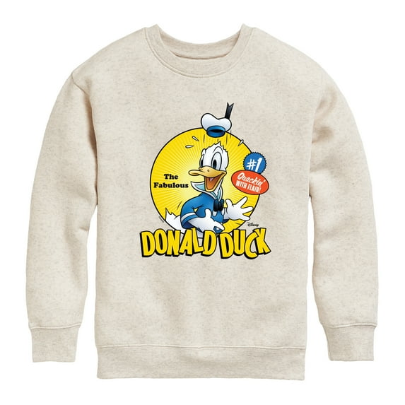 Disney - The Fabulous Donald Duck - Toddler & Youth Crewneck Fleece Sweatshirt