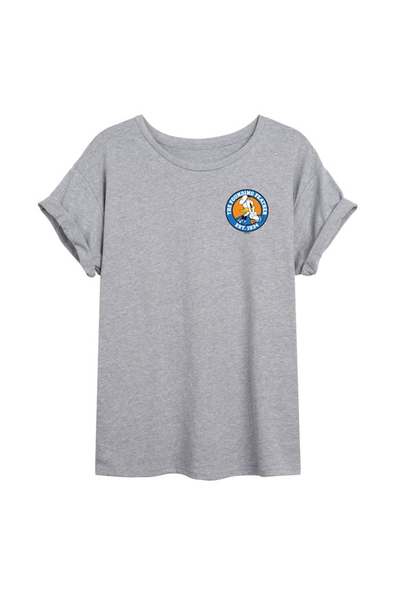 - The Founding Feather - Juniors Oversized Graphic T-Shirt