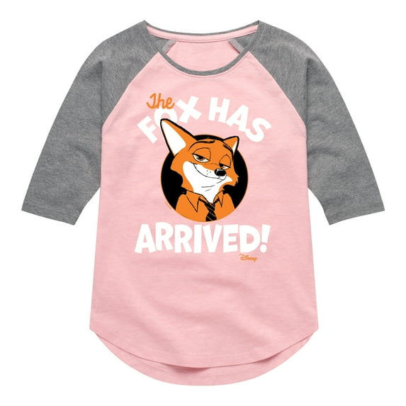 Disney - The Fox Has Arrived - Toddler & Youth Girls Raglan Graphic T-Shirt