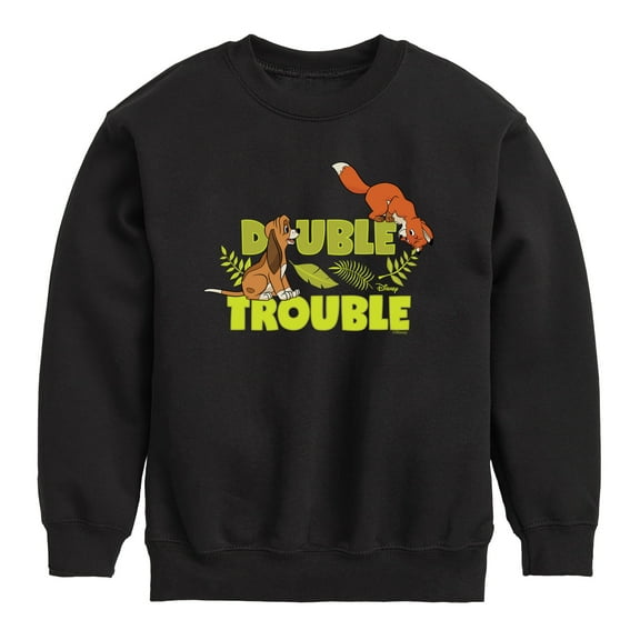 Disney - The Fox and the Hound - Double Trouble - Boys Youth Crew Fleece Sweatshirt