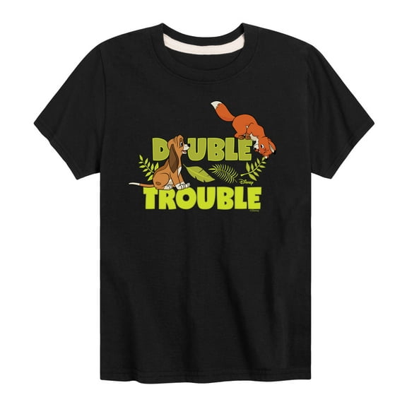 Disney - The Fox and the Hound - Double Trouble - Boys Youth Short Sleeve Graphic T-Shirt
