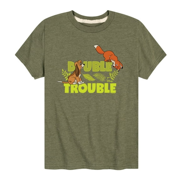 Disney - The Fox and the Hound - Double Trouble - Boys Youth Short Sleeve Graphic T-Shirt