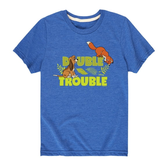 Disney - The Fox and the Hound - Double Trouble - Boys Youth Short Sleeve Graphic T-Shirt