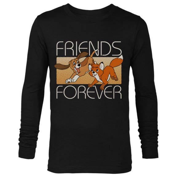 Disney The Fox and the Hound Friends Forever - Long Sleeve T-Shirt for Men -Customized-Black