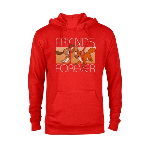 Disney The Fox and the Hound Friends Forever - Pullover Hoodie for Adults -Customized-Red Heather